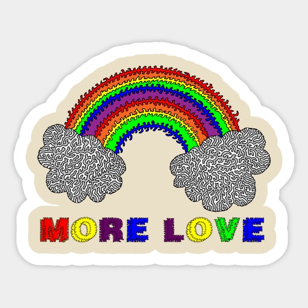 More Love Rainbow Sticker by NightserFineArts